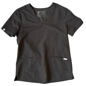 FIGS Casma Scrub Top in Black Size Small